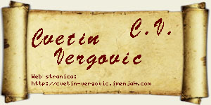 Cvetin Vergović vizit kartica